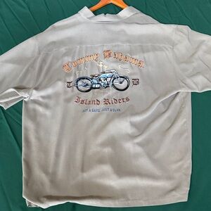 NWT Tommy Bahama Island Riders Limited Edition Motorcycle Back Embroidery Shirt